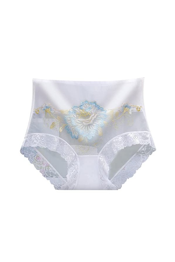 Jiabing sous-vêtements en Dentelle pour Femmes, Plus la Taille des Culottes Sexy Sheer Hipster Panty pour Dames Body Rouge Ad