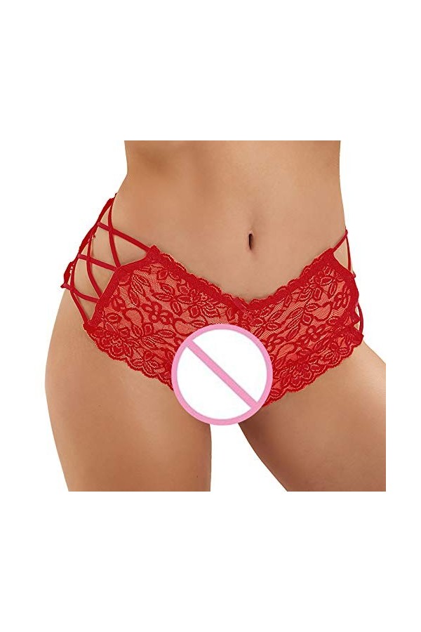 Lingerie Provocante Femmes Thong culottes sexy Taille Thong taille sexy culottes dentelles sous-vêtements sexy plus dentelle 