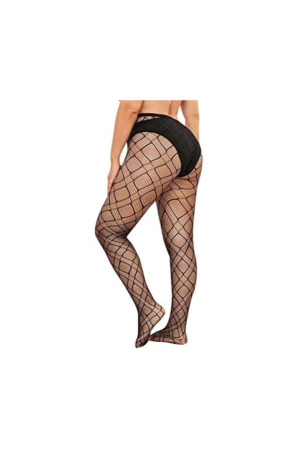 PAIDAXING Culottes japonaises vintage - Lingerie sexy en résille - Haut à bretelles - Body érotique transparent - Lingerie se