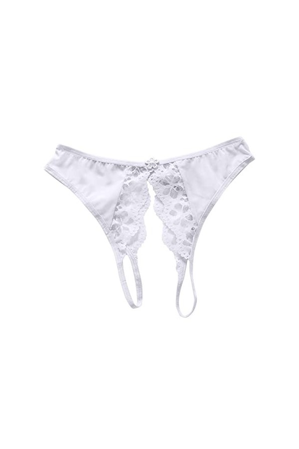 Lingerie Femme Sexy Ensemble Homme Sexy Hot y*2k Culotte en Dentelle Florale Sexy pour Femmes avec Joli nœud Centre Fille App
