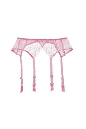 Jarretière en dentelle florale pour femme, taille basse, bas sexy en résille, transparent, extensible, porte-jarretelles, lin