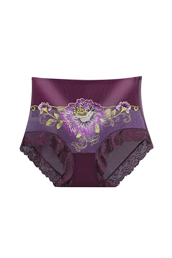 Jiabing sous-vêtements en Dentelle pour Femmes, Plus la Taille des Culottes Sexy Sheer Hipster Panty pour Dames Body Rouge Ad