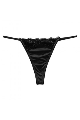 Générique Culotte Femme Sexy Slip en Dentelle Taille Midi Mesdames Sexy Taille Haute Dentelle Culotte Dames Perle découpe Sli