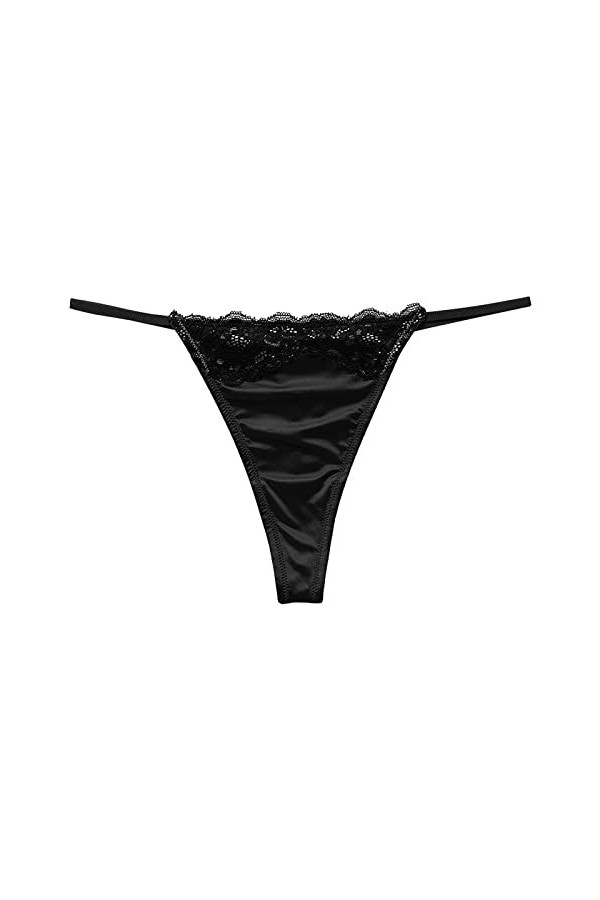 Générique Culotte Femme Sexy Slip en Dentelle Taille Midi Mesdames Sexy Taille Haute Dentelle Culotte Dames Perle découpe Sli