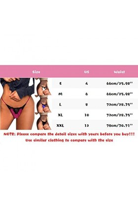 Aoklidil Culotte sexy confortable pour femme - Motif sexy - Sous-vêtements - Rouge, 1 - Noir., M