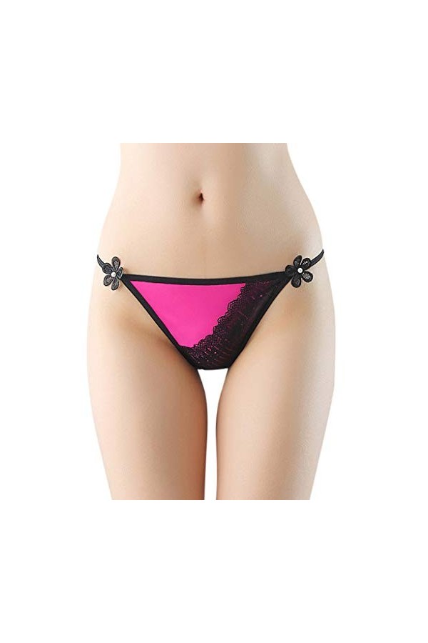 Générique Tenue Sexy Lingerie Femmes Sexy-Lace Strings Culottes Lady Low Briefs Culottes Taille sous-Vêtements Lingerie Satin