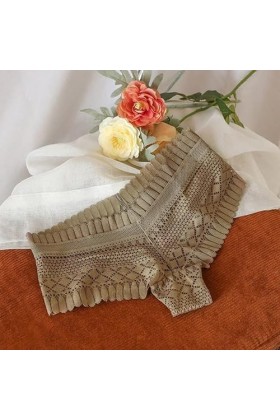 CreoQIJI Robe en maille pour femme - Culotte en dentelle - Culotte taille haute - Grande taille - Sous-vêtements sexy - Linge