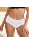 Générique Femmes Maille Arc brodé Dentelle Transparent String Sexy sous-vêtements Dos Pansement évider Culotte String Sexe Sl