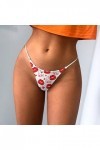 Sous-vêtements en coton confortable pour femme String taille basse Dos en T Culotte sexy douce Culotte pour femme Où est ma c