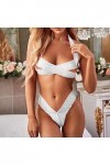 MOMOEW Sexy 2pc + Lingerie Dentelle Set Dames Lingerie Costume Thong Dentelle sous-vêtements de Mode Menottes Sexy Coquine Li