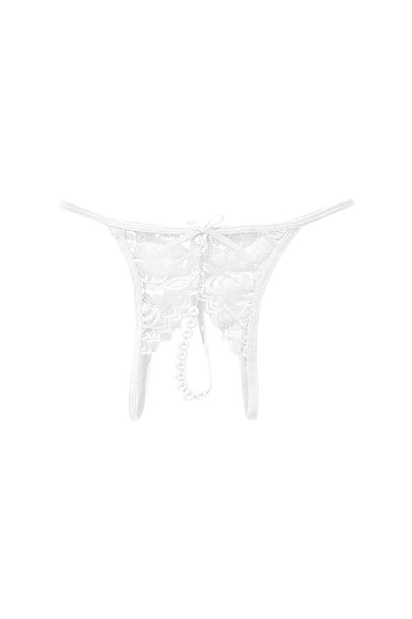 Lingerie Femme Sexy Ensemble Homme Sexy Hot y26k Femmes Perle Massage Sexy Femme Ouvert Entrejambe Dentelle Transparent Strin