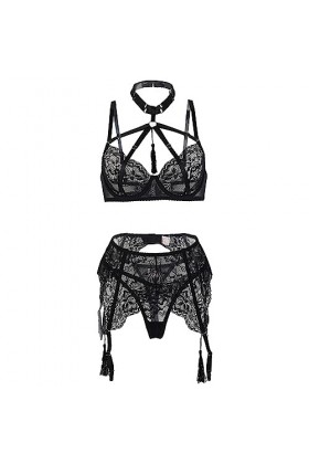 Lingerie Erothique Sexy Ensemble de Soutien-Gorge Classique Lingerie Sexy en Dentelle Classique Nuisette Sexy Hot Ouverte Lin