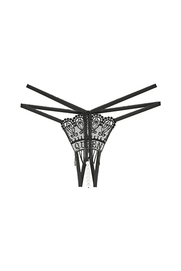 Femmes Culottes Plus La Taille Femmes Sexy Gland Maille Perle Slips évider Culotte Crochet à Lacets Culotte Tongs G String Li