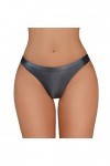 Ghemdilmn Slips soyeux et brillants pour femme taille basse, transparent, sexy sous-vêtements sexy sexy pour, gris, L
