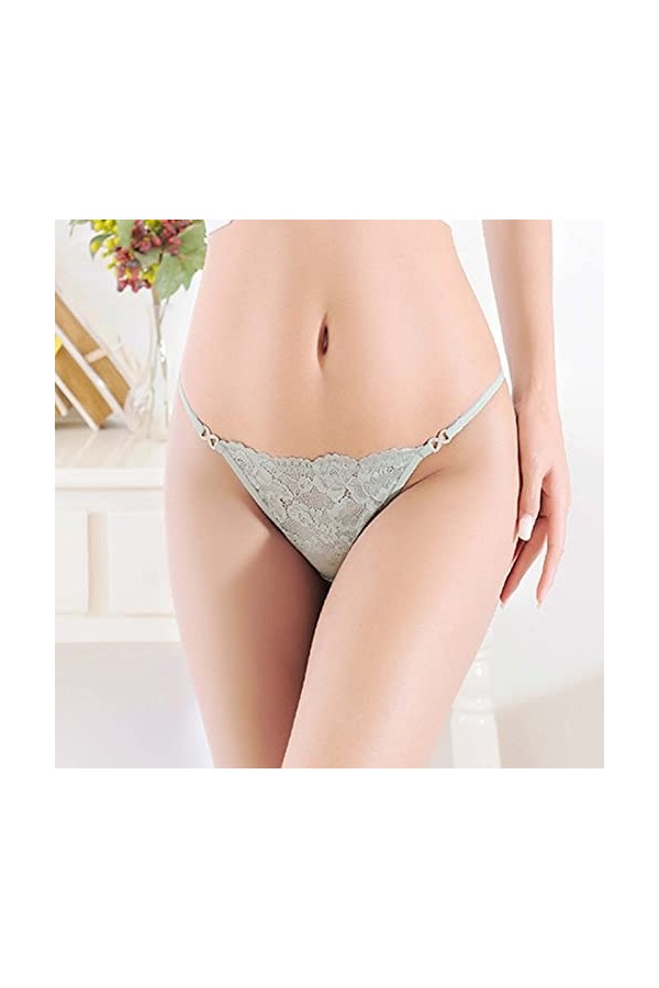 Ensemble médical pour femme - Slip sexy en dentelle extensible - Culotte creuse au crochet - String - Sous-vêtements - Bikini