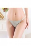 Ensemble médical pour femme - Slip sexy en dentelle extensible - Culotte creuse au crochet - String - Sous-vêtements - Bikini