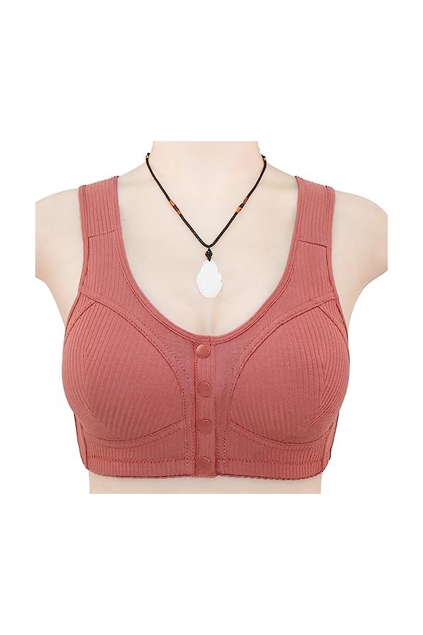 UOWEG Soutien-gorge sexy en dentelle sur le devant pour femme - Bretelles réglables - Grande taille - Soutien supplémentaire 