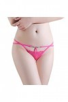 Aoklidil Culotte sexy en dentelle pour femme - String G - Sous-vêtements pour hommes, Rose vif, taille unique