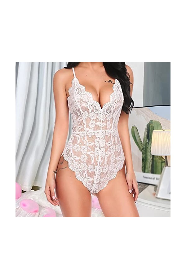 Lingerie Femme Sexy Ensemble Ouverte Mini Short Harness Élastique Harnais Robe Coquine De Nuit en Lingerie Push Up Erotisme B