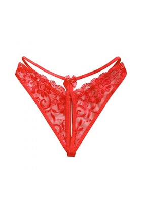 Lingerie Femme Sexy Ensemble Homme Sexy Hot y2*k Culotte String en Dentelle Transparente Creuse Taille Basse pour Femme Maill