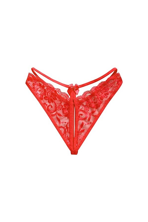 Lingerie Femme Sexy Ensemble Homme Sexy Hot y2*k Culotte String en Dentelle Transparente Creuse Taille Basse pour Femme Maill