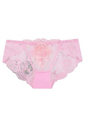 Aoklidil Sous-vêtements sexy pour femme - Lingerie sexy en dentelle - String ouvert - Culotte G - Lingerie, Rose 2, L
