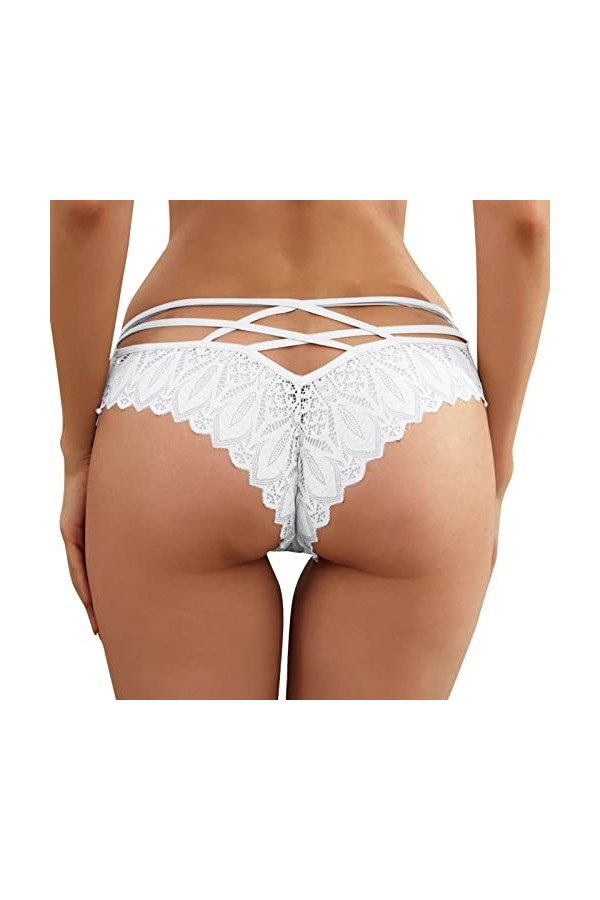 Générique Culottes pour Femmes Crochet Dentelle Dentelle jusquà Culotte Sexy Creux sous-vêtements Lingerie Originale