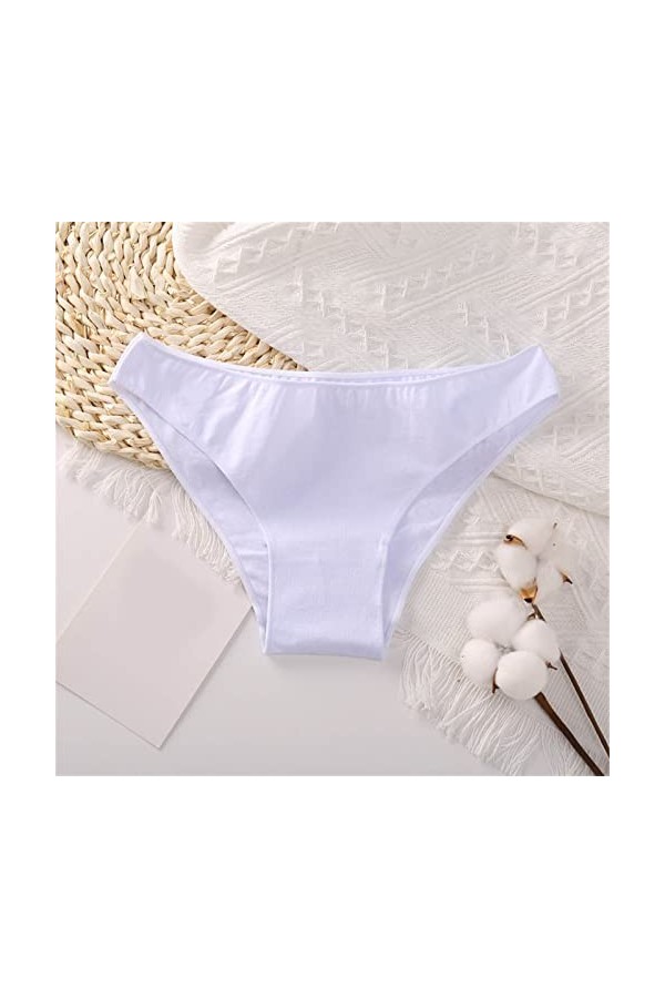 Limited Time Deals Today Prime Culotte Femme Grande Taille Femmes Maille nœud brodé Coton Transparent String Sexy sous-vêteme