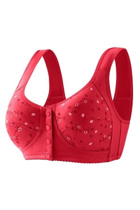 HANXIULIN Soutien-gorge à fermeture avant pour femme - Sans armatures - Sans armatures - Coupe ajustée - Bustier de yoga - Gr