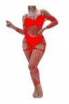 Runhomal Bodystocking Femme Lingerie Sexy Combinaison en Résille Fishnet Sous-Vêtement Transparent Sexy Collants Bodysuit Vêt