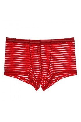 JEShifangjiusu sous-VêTements Sexy De Couleur Unie pour Hommes Boxer Taille Basse Respirant Boxer en Maille à SéChage Rapide 