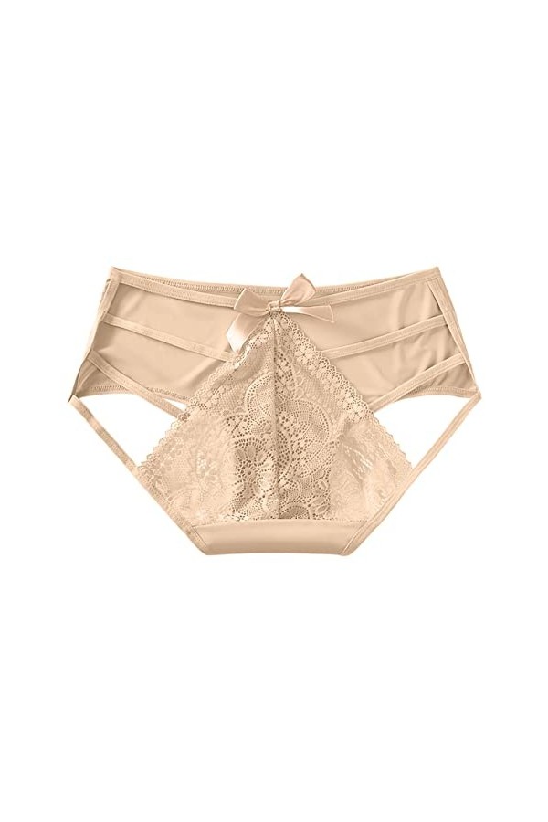 Aoklidil Lot de 3 culottes menstruelles pour femme - Culotte en dentelle - Culotte taille moyenne - Sexy - Sous-vêtements cha