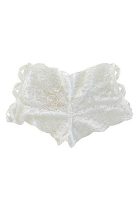 Aoklidil Culotte Taille Basse Sous-Vêtements pour Femmes Sous-Vêtements Homme Sexy Eros, Blanc B, XL