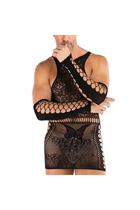 Pyjama Fashion Bag Jupe surdimensionnée évasée ramasser Les Hanches Robe en Maille Hommes Sexy