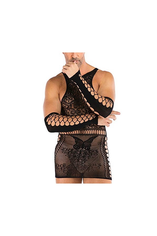 Pyjama Fashion Bag Jupe surdimensionnée évasée ramasser Les Hanches Robe en Maille Hommes Sexy