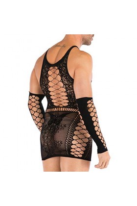 Pyjama Fashion Bag Jupe surdimensionnée évasée ramasser Les Hanches Robe en Maille Hommes Sexy