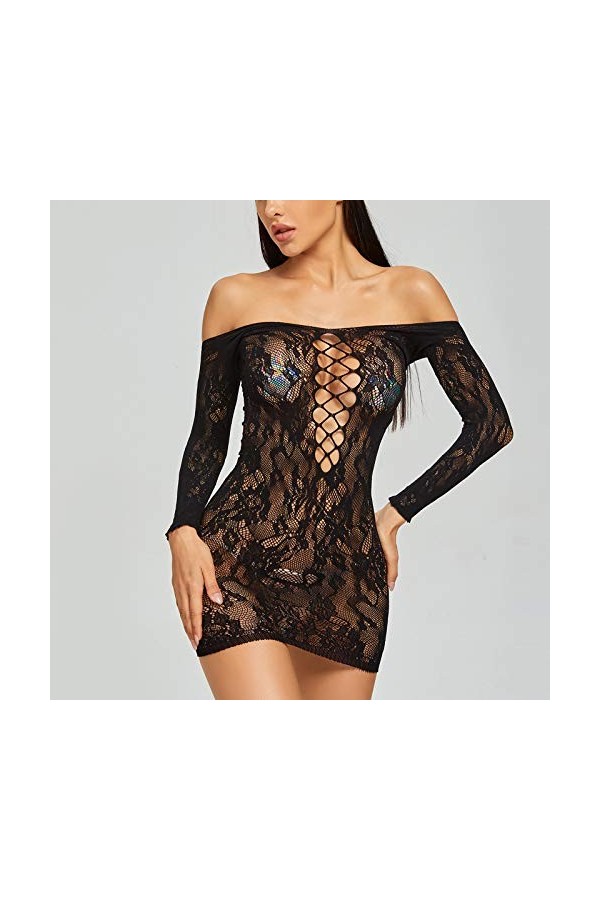 Perspective Grand Harnais Bikini Noir en Soie ajouré Femme Lingerie Femme Sexy Ensemble Hot