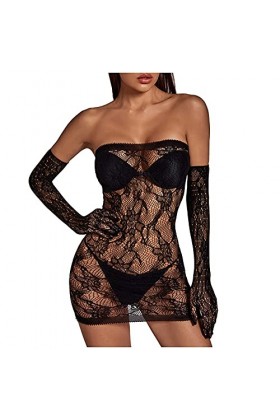 LDZYXY Net Bag Femmes Sexy Sleeves Sexy Lingerie Lingerie Body Robe Sexy