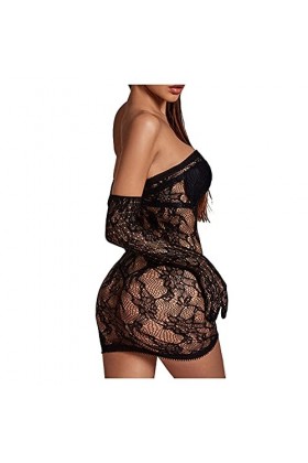 LDZYXY Net Bag Femmes Sexy Sleeves Sexy Lingerie Lingerie Body Robe Sexy