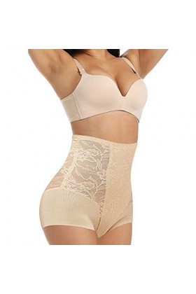 Gsheocm Sous-vêtements de sport pour femme - Pantalon à hautes hanches - Coupe du ventre - Forme de dentelle - Pour femme pos