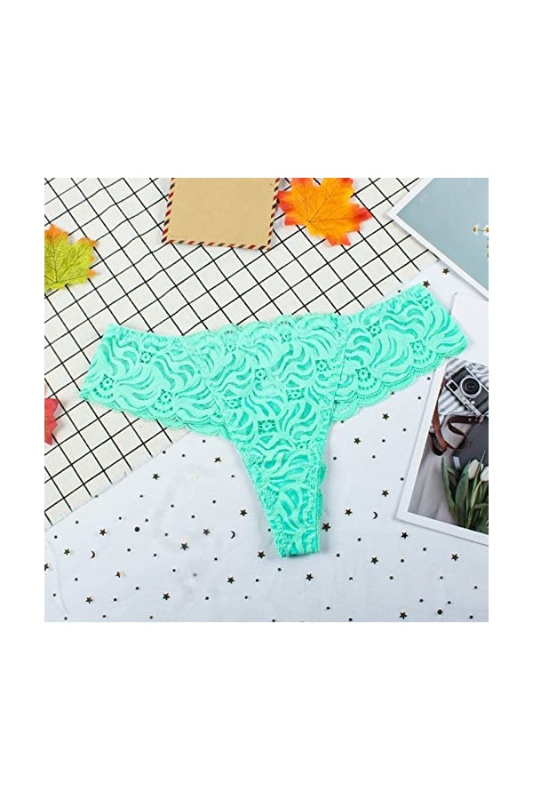 Culottes pour Femmes Culotte en Dentelle avec détail Devant croisé Crochet Dentelle Culotte à Lacets Sexy évider sous-vêtemen