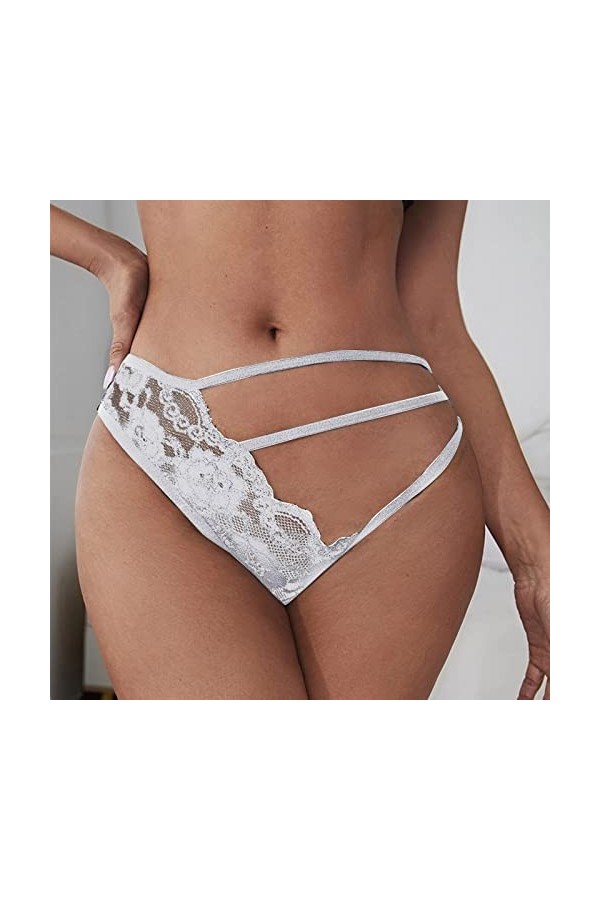 Générique Menstruelle Enfant Femmes Sexy Floral Lace Mesh Culotte Low Rise Hollow Out Transparent Plus Size Underwear Ensembl