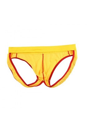 Boxer pour homme - Sous-vêtements doux - Slip de bain pour homme - Lingerie sexy - Bikini sexy - String, Z Jsjm0904_4-jaune, 