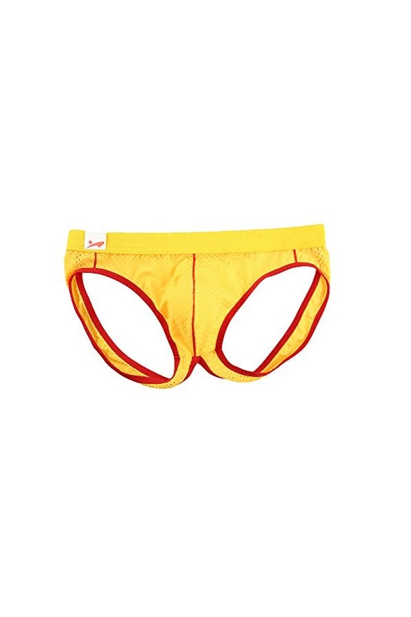 Boxer pour homme - Sous-vêtements doux - Slip de bain pour homme - Lingerie sexy - Bikini sexy - String, Z Jsjm0904_4-jaune, 