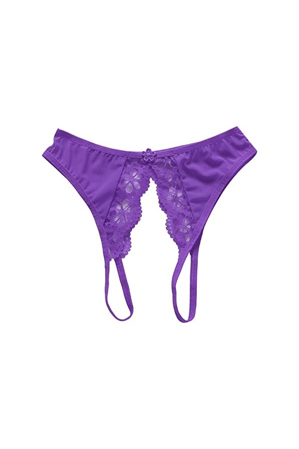 Lingerie Femme Sexy Ensemble Homme Sexy Hot y25k Femmes Sexy Open File String Transparent Mesh Avant Et Arrière Open File Lac