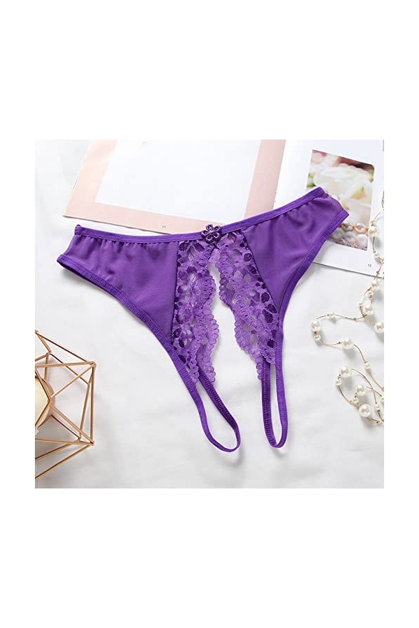 Lingerie Femme Sexy Ensemble Homme Sexy Hot y25k Femmes Sexy Open File String Transparent Mesh Avant Et Arrière Open File Lac