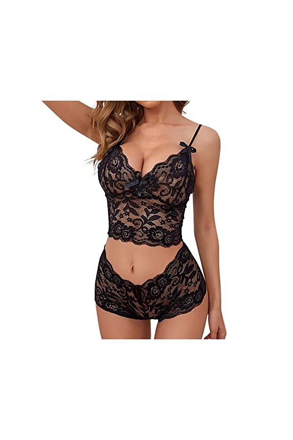 Générique Lingerie Et Vêtements Sexy Sexy Mini Robe See Through Dentelle Nuisette Sissy Érotique Chemise Harness Lingerie Sen