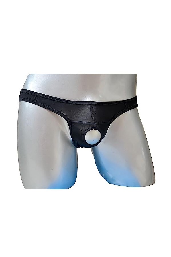 Junhasgood Sexy Ouvert Fesses Sexy sous-Vêtements pour Hommes Glace Transparente sous-Vêtements