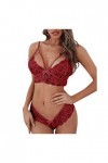 iYmitz sous-vêtements Bralette Bra Dentelle Corset Deux Floral Women Piece Plus Lingerie de Taille Menstruelle Nuit Abondant