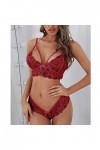 iYmitz sous-vêtements Bralette Bra Dentelle Corset Deux Floral Women Piece Plus Lingerie de Taille Menstruelle Nuit Abondant